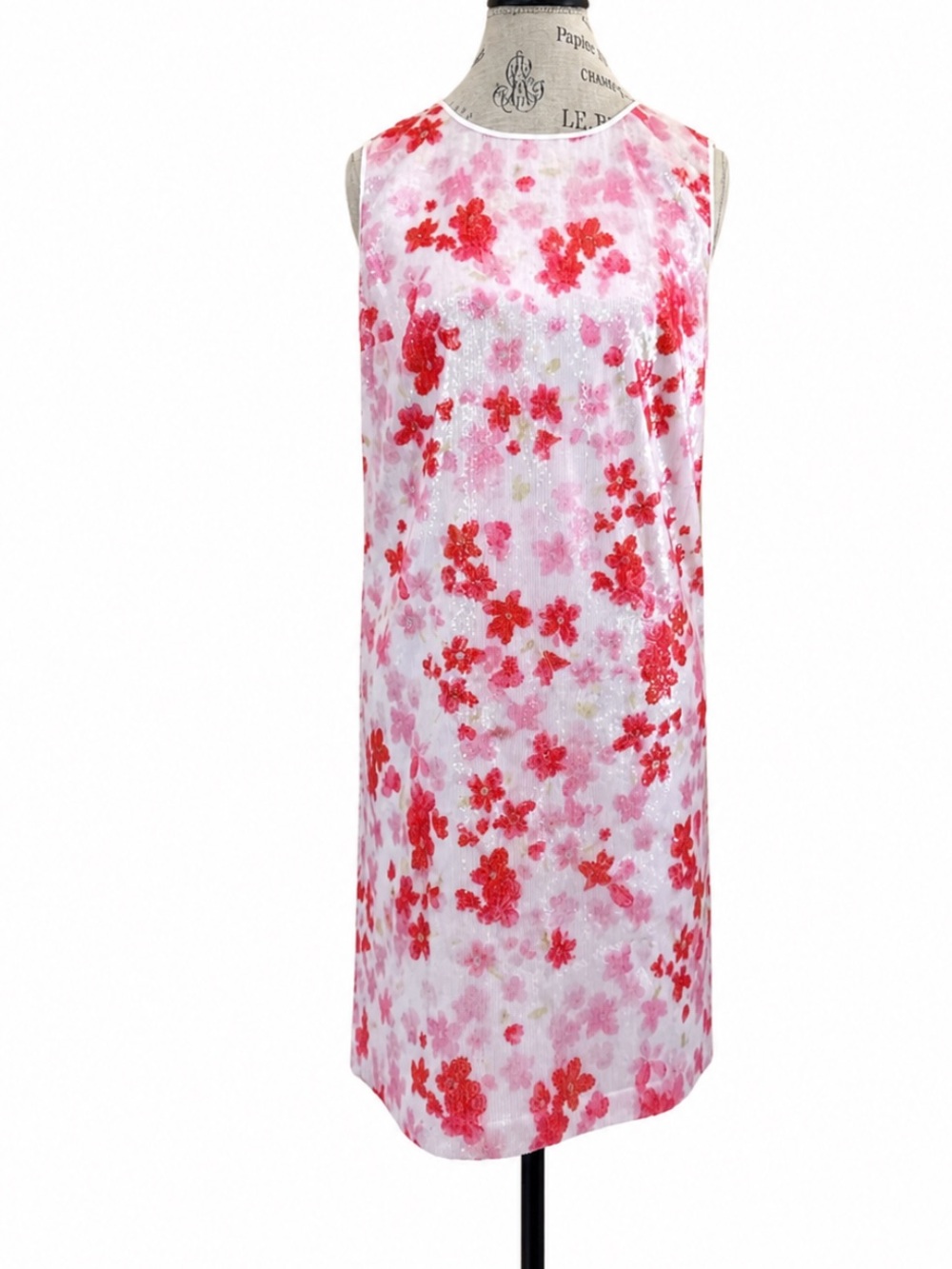 Paule Ka Paris Floral Sequin Embroidered Shift Dress EU 42 US 10 Like New!